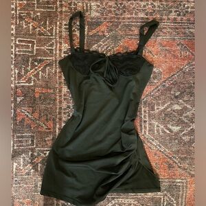 Tiger Mist style ruffle black dress